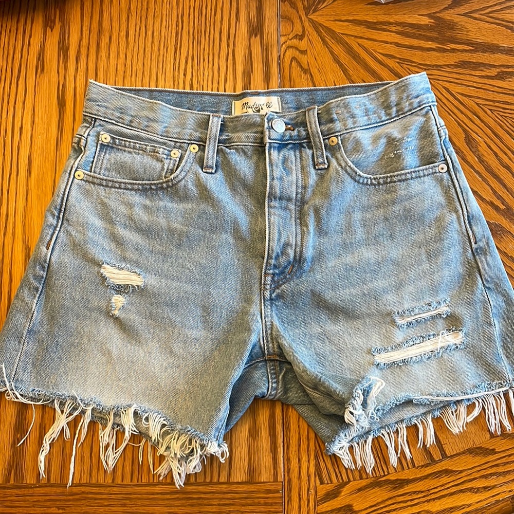 Madewell Relaxed Mid-Length Denim Shorts Size 27